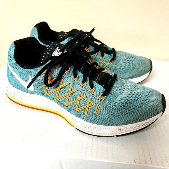 Nike Zoom Pegasus 32 Blue Orange Sneakers women size 7 - Picture 2 of 11